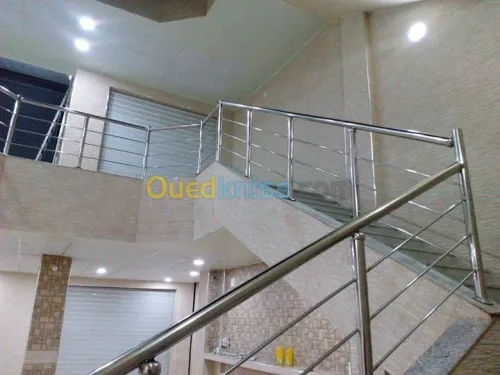 Ramps d'escallier et Gard courp Inox