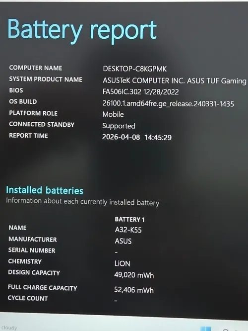 ASUS TUF GAMING A15 AMD RYZEN 7 4800H RTX 3050 RAM 16GB SSD 512GB