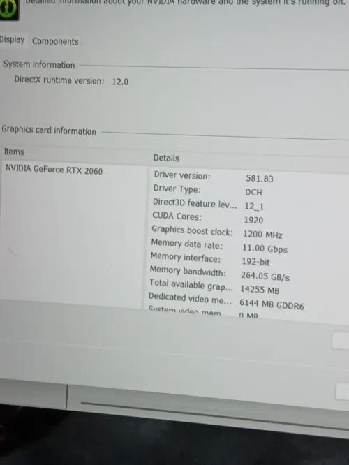HP OMEN I5 10300H NVIDIA RTX 2060 6GB RAM 16GB SSD 512GB 15.6 144HZ
