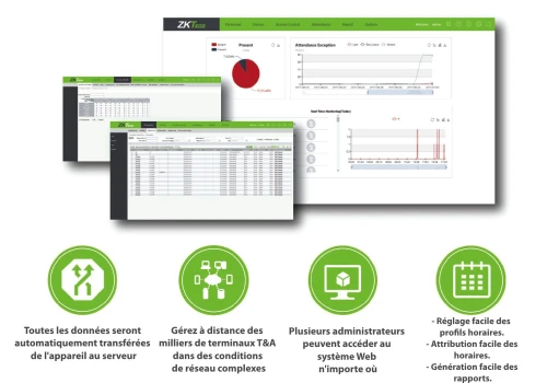 Logiciel de pointage ZKTeco ZKBioTime