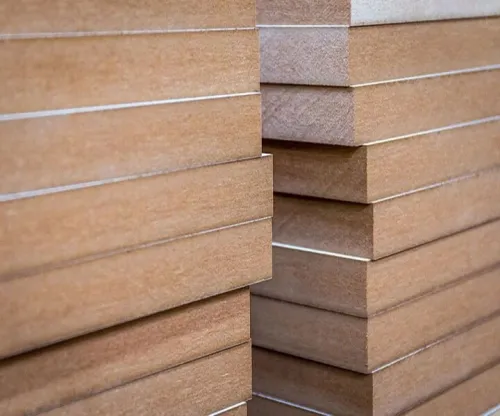 découpe  et placage Melamine MDF high gloss