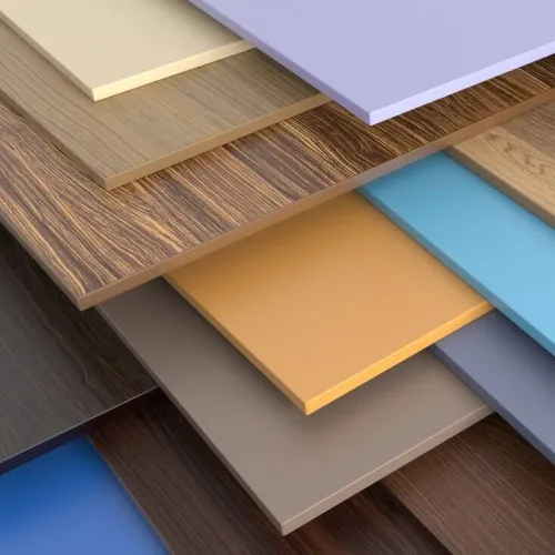 découpe  et placage Melamine MDF high gloss