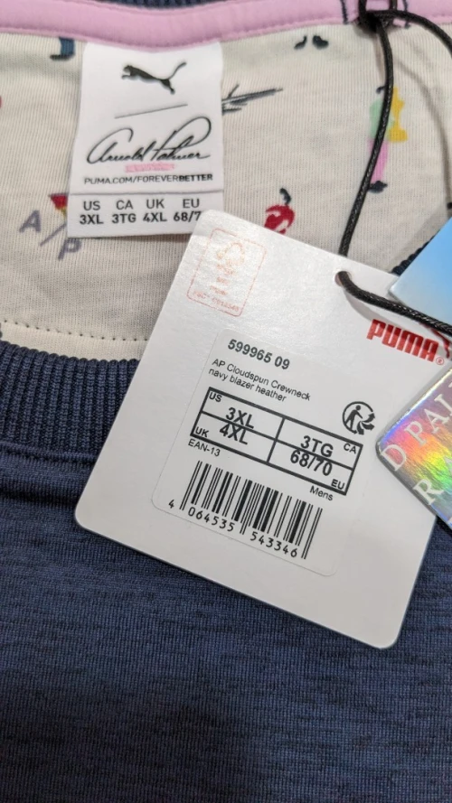 PUMA  Sweat de golf à col rond PUMA x ARNOLD PALMER / Ref 599965_09 - Original اصلية - Taille 4XL