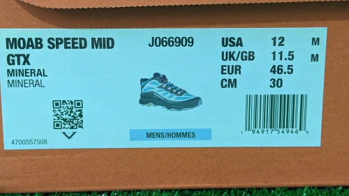 MERRELL Homme Moab Speed Mid GORE-TEX - Original اصلية - Pointure 46,5 M / 30 Centimètre
