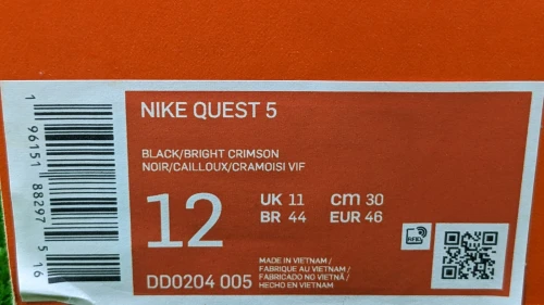 Nike Quest 5  - Ref DD0204-005 - Original اصلية - Pointure 46 / 30 Centimètre