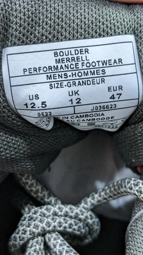 MERRELL Homme Accentor Sport GORE-TEX - Original اصلية - Pointure 47 M / 30.5 Centimètre