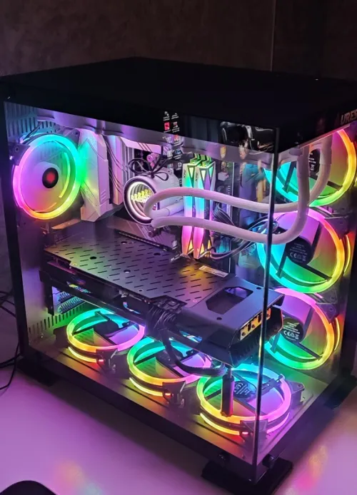 PAK PC GAMER BOITE AURES +POWER SUPLY ROG STRIX 850 WAT GOLD +WATER COLING RAIDMAX LS360 RGB WHITE