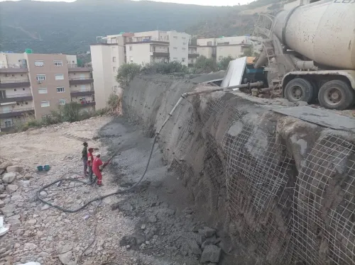Béton projetée et clouage 