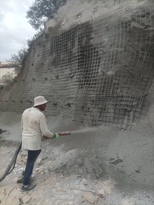 Béton projeté blindage