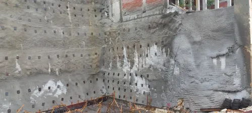 Béton projetée et clouage