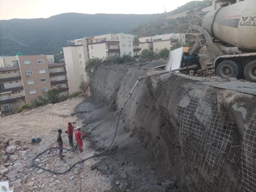 Béton projeté blindage