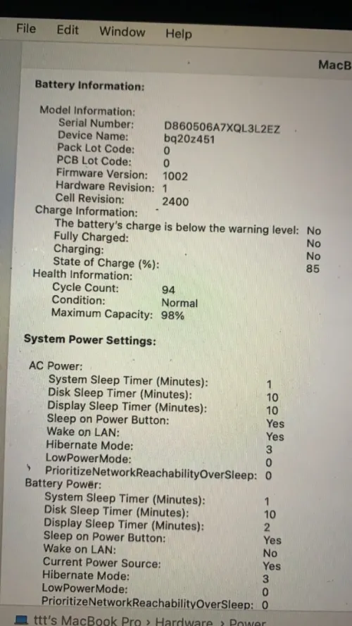 Macbook pro 2020 touch bar