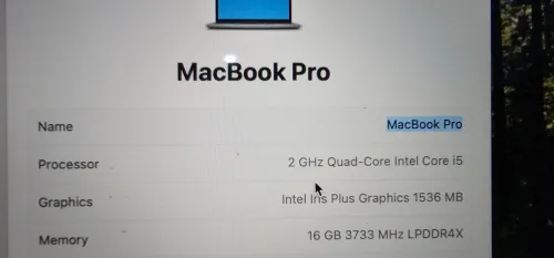 Macbook pro a2251 touchbar