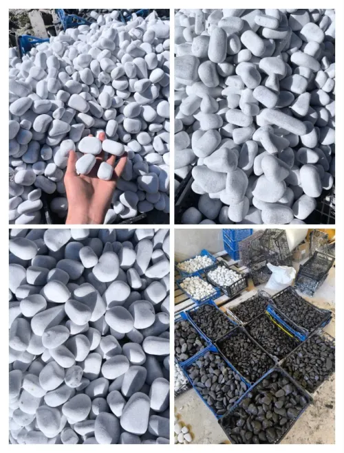 Galet jardin حجر طبيعي للتزين حدائق و مسابح و pierre de décoration galet marbré  حجر تبيض حجر اسود