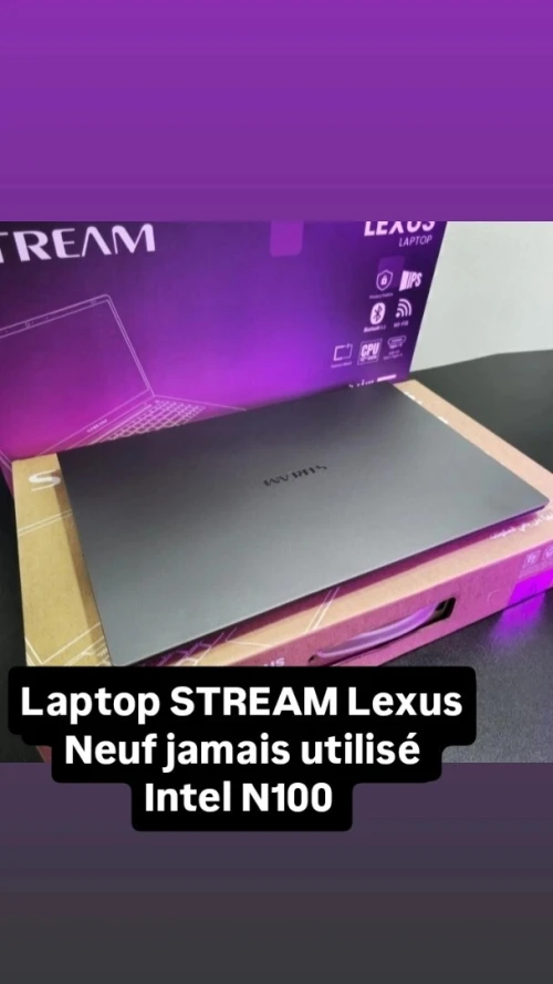 Laptop STREAM Lexus Neuf jamais utilisé Intel N100 (12th Gen) 8GB RAM / 512GB SSD t