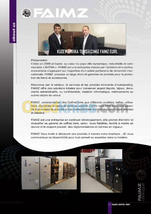 VENTE EN GROS ET DETAIL DE COFFRE FORT