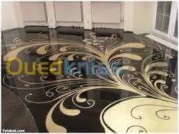 sol 3d metalique peintfloor tatouages 