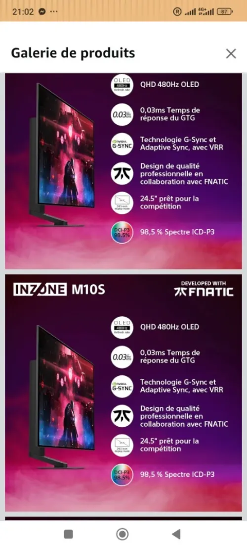 Sony Inzone M10S 27" 480 Hz QHD OLED