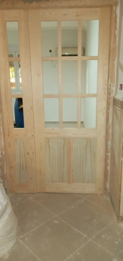 Montage porte en bois