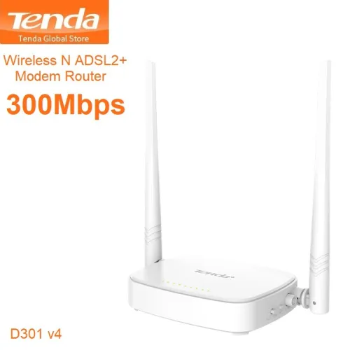 Modem/Routeur Tenda D301 V4 300 Mbps (détails/gros)
