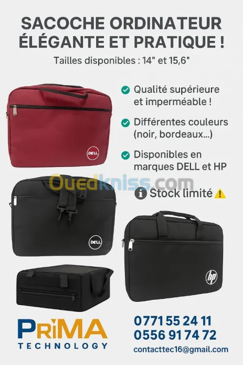 Sacoche cartables 15.6" HP DELL 