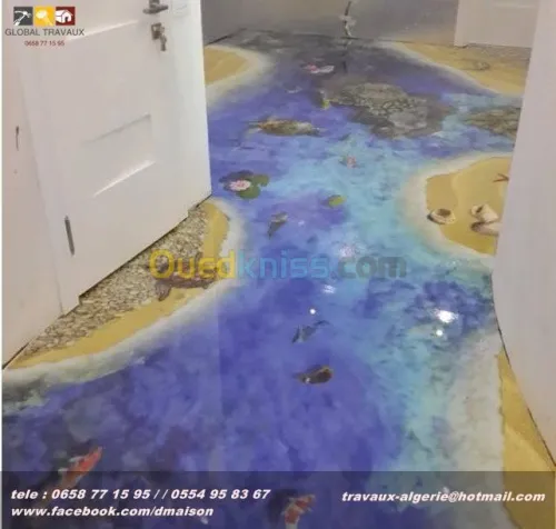 DECORATION DE SOL AVEC LA RESINE EPOXY