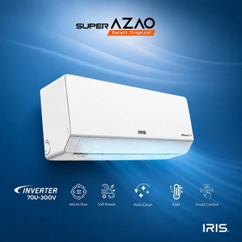 CLIMATISEUR IRIS 12000 BTU SUPER AZAO SMART WIFI INVERTER TROPICAL PRO 2026