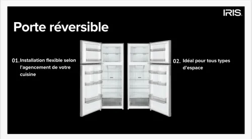 RÉFRIGÉRATEUR IRIS 420 L NO FROST INOX