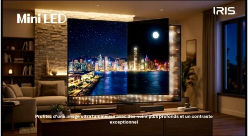 TV IRIS 55" MINILED M8020 GOOGLE TV 4k 120 HZ UHD ANDROID 14 55 POUCES