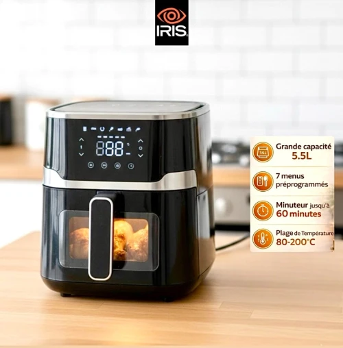 AIR FRYER IRIS IPE-AF55-140X 5.5 L 1400W 7 MENUS