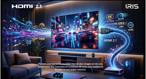 TV IRIS 55" MINILED M8020 GOOGLE TV 4k 120 HZ UHD ANDROID 14 55 POUCES