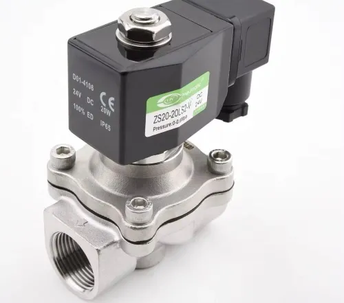 ELECTROVANNE A GAZ/VAPEUR/HAUTE PRESSION/AIR ET POUR EAU