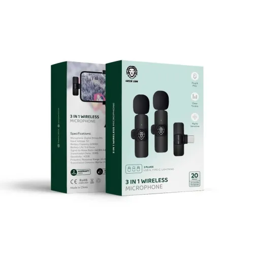 Green-Lion-3-in-1-Wireless-Microphone-3-Plugs-Lightning-Type-C-USB
