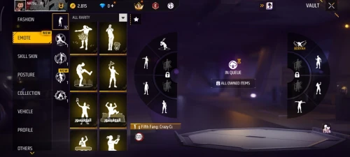 Free fire account lvl 59 qrib 60