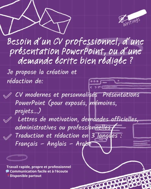 Création d'un CV, PRESENTATION, LETTERES