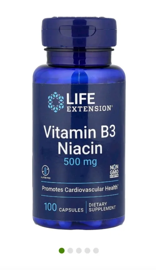 Niacin (Vitamin b3) 500 mg (100 capsules)