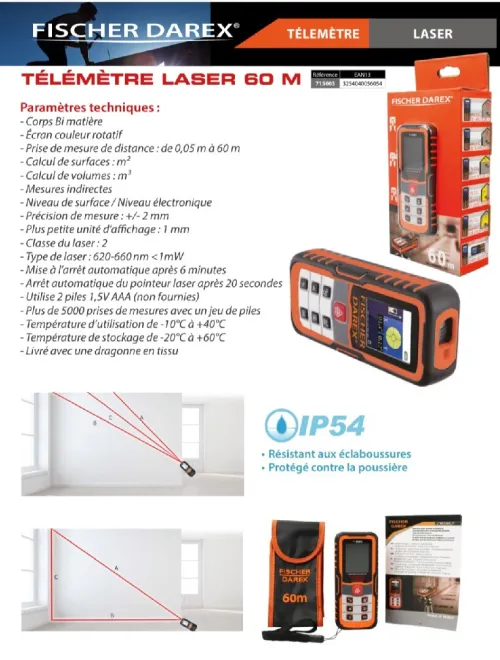 Le télémètre laser FISCHER DAREX 18000 (référence 71500