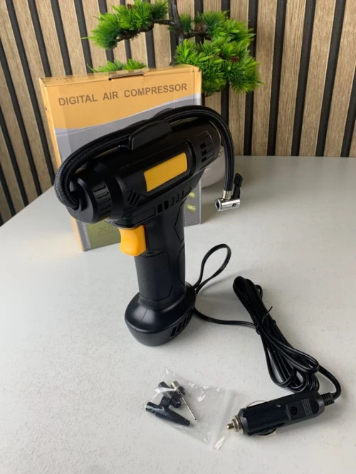 Compresseur Voiture 12V 120W Pistolet Gonfleur LED   جهاز نفخ عجلات محمول