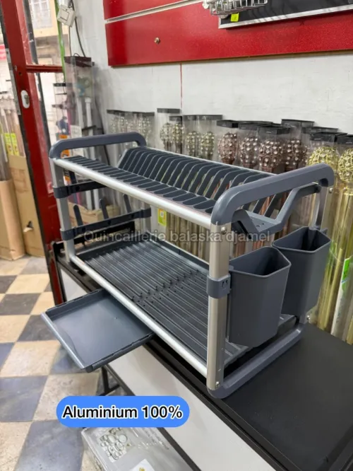 Égouttoir a vaisselle de luxe aluminium et inox