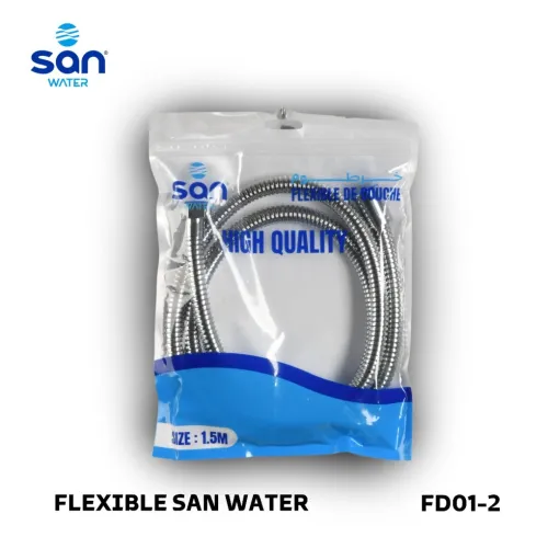TUYAU FLEXIBLE DE DOUCHE 1.5M HAUTE QUALITE DE LA MARQUE SAN WATER