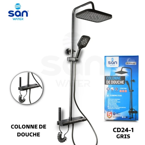 Colonne de Douche avec Mitigeur - 100% Aluminium de la marque SAN WATER - Garantie 5 Ans