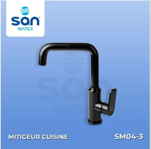 MITIGEUR CUISINE ALUMINIUM NOIR -SANWATER