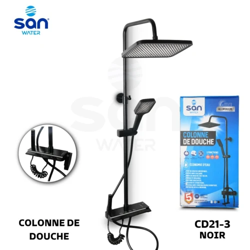 Colonne de Douche avec Mitigeur - 100% Aluminium de la marque SAN WATER -  Garantie 5 Ans