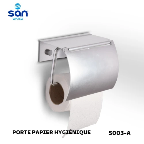 PORTE PAPIER HYGIENIQUE EN ALUMINUM - INOXYDABLE - DE LA MARQUE DE SAN WATER