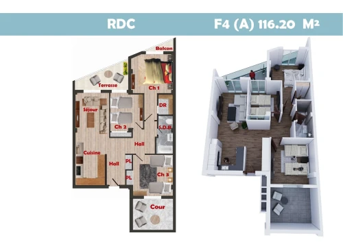 Vente Appartement F3 F4 Alger El mouradia