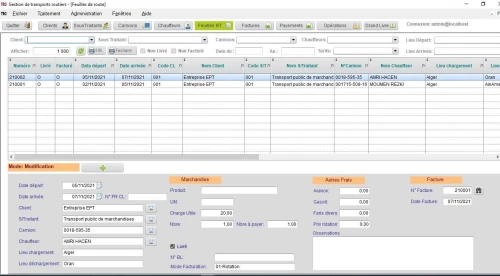 logiciel de gestion du transport de marchandises