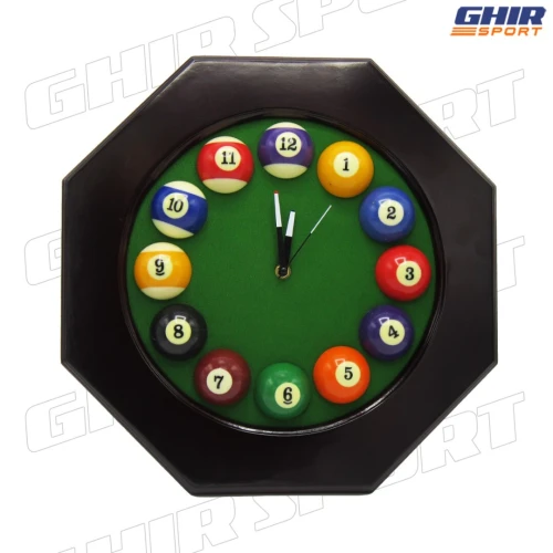 HORLOGE MURALE BILLARD OCTOGONE | 00844
