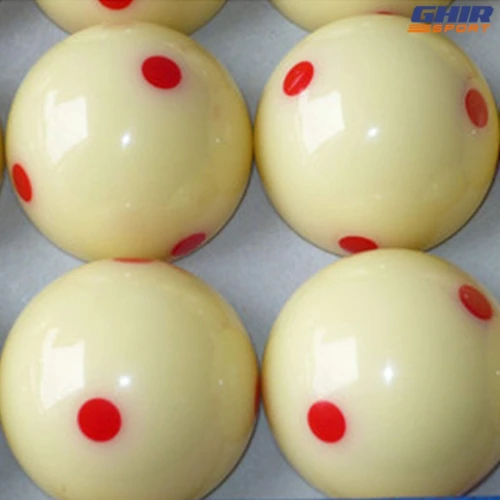 BOULE BLANCH AVEC POINT ROUGE POUR BILLARD | 00283
