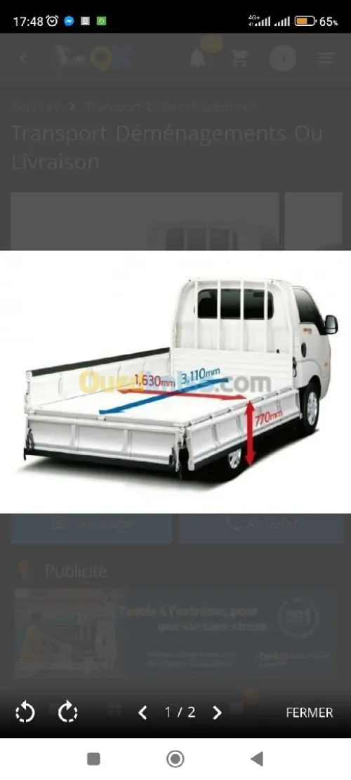 Transport déménagement h100