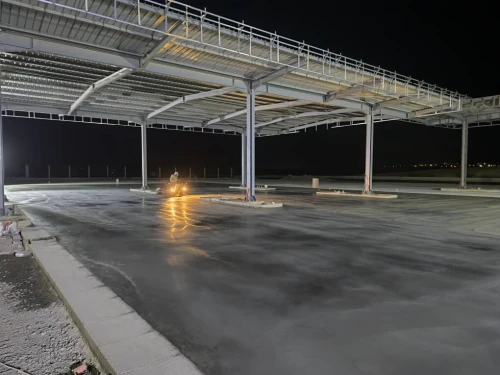 Béton lissé hélicoptère